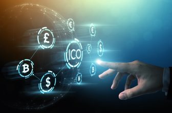 ICO Initial coin offering business financial internet innovation technology concept